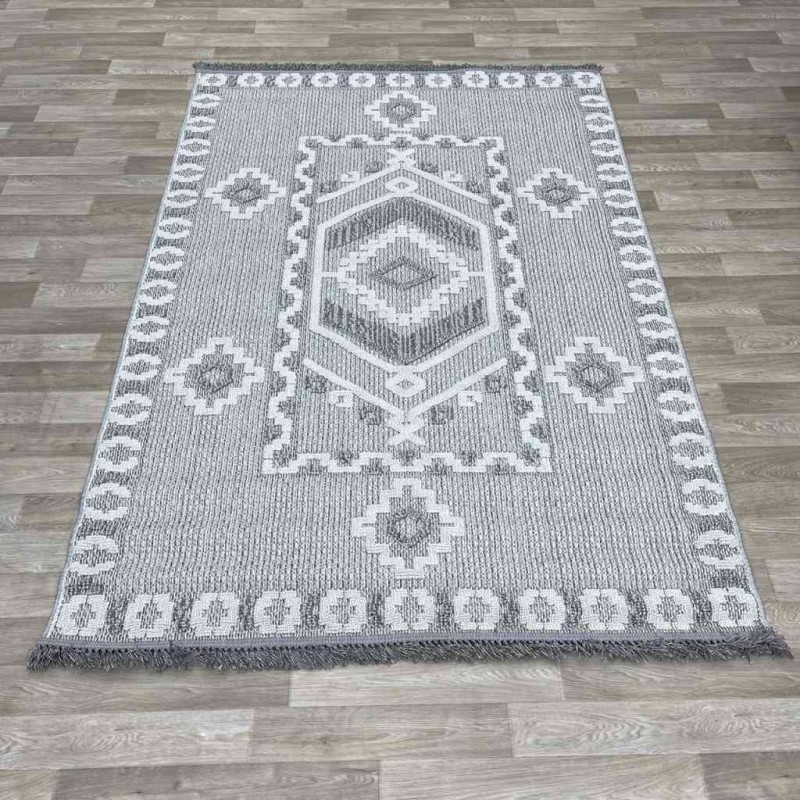 سجاد خيش ركان تركي NF54A كريم رصاص مقاس 300*400