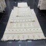 طقم ماجد اربع سجاد خيش راكان تركي NF85A كريم بيج مقاس  150*220+120*170+80*200+80*100