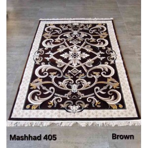 سجاد تركي فرنسي ملكي مشهد 405 بني مقاس 100*400