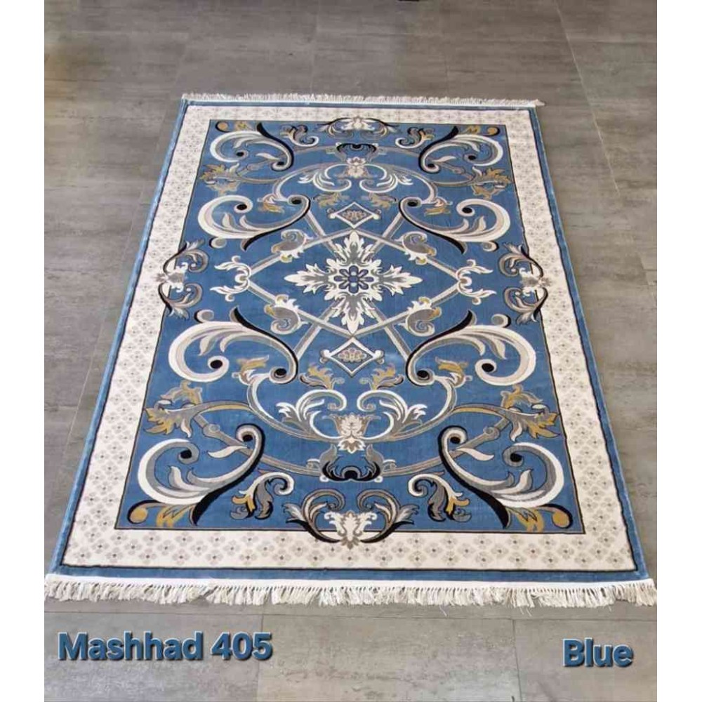 سجاد تركي فرنسي ملكي مشهد 405 سماوي مقاس 500*600