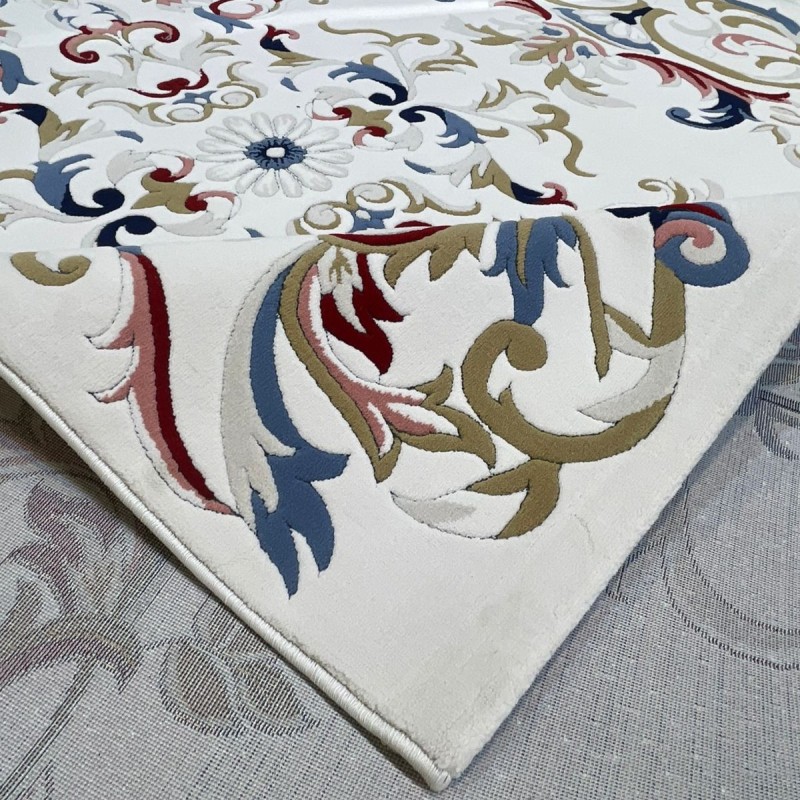 سجاد امور تركي N0453A ابيض مقاس 250*350 - سجاد تركي كلاسيك
