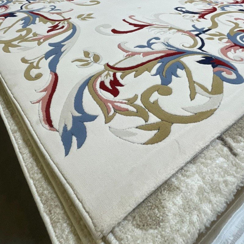 سجاد امور تركي N0453A ابيض مقاس 250*350 - سجاد تركي كلاسيك