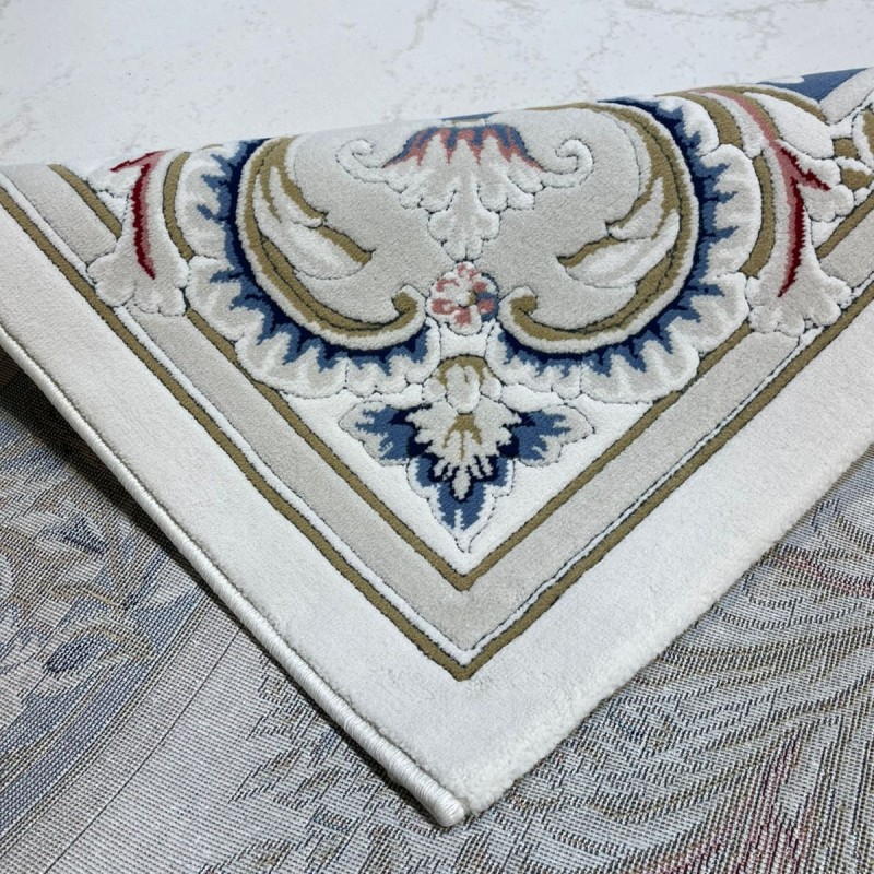 سجاد امور تركي F0810A سماوي مقاس 50*80 - سجاد تركي كلاسيك