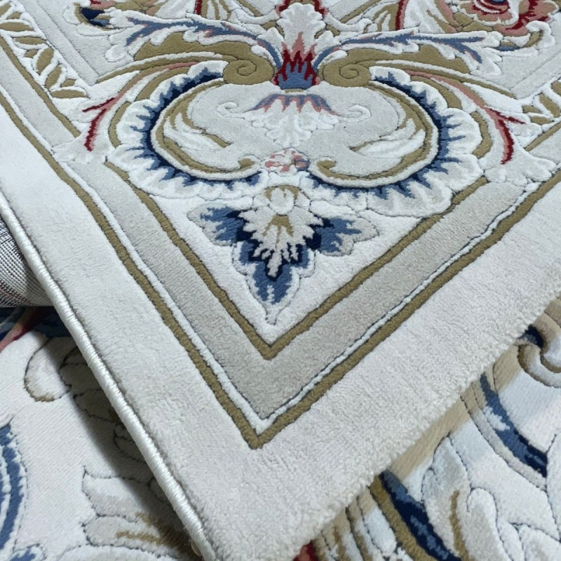 سجاد امور تركي F0810A كريم مقاس 50*80 - سجاد تركي كلاسيك