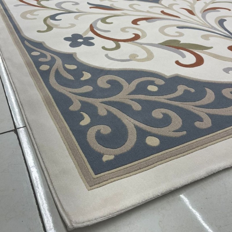 سجاد المصممين انقرة تركي 9959B سماوي مقاس 150*220 - سجاد فرنسي شرقي