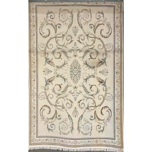 سجاد تركي ديفان 39465A كريم رصاصي مقاس 100*200