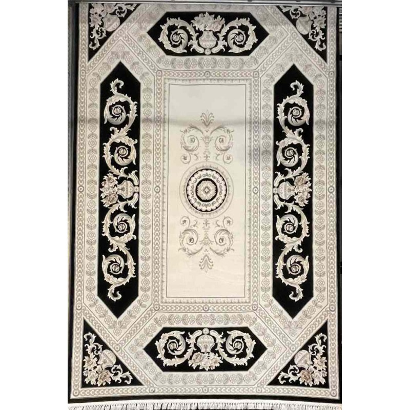 سجاد تركي ديفان 40970A اسود مقاس 150*230