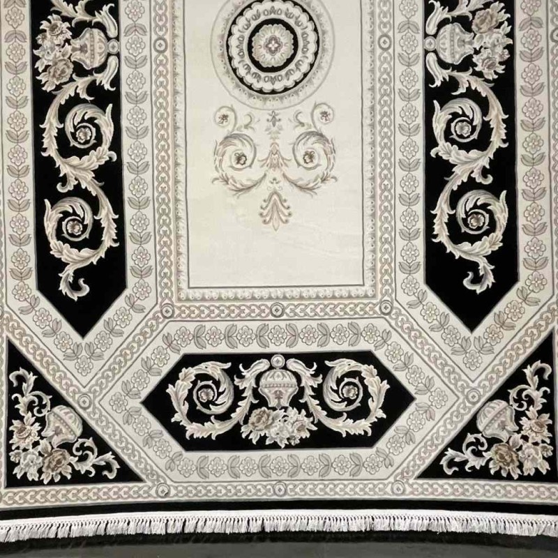 سجاد تركي ديفان 40970A اسود مقاس 150*230