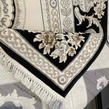 سجاد تركي ديفان 40970A اسود مقاس 150*230