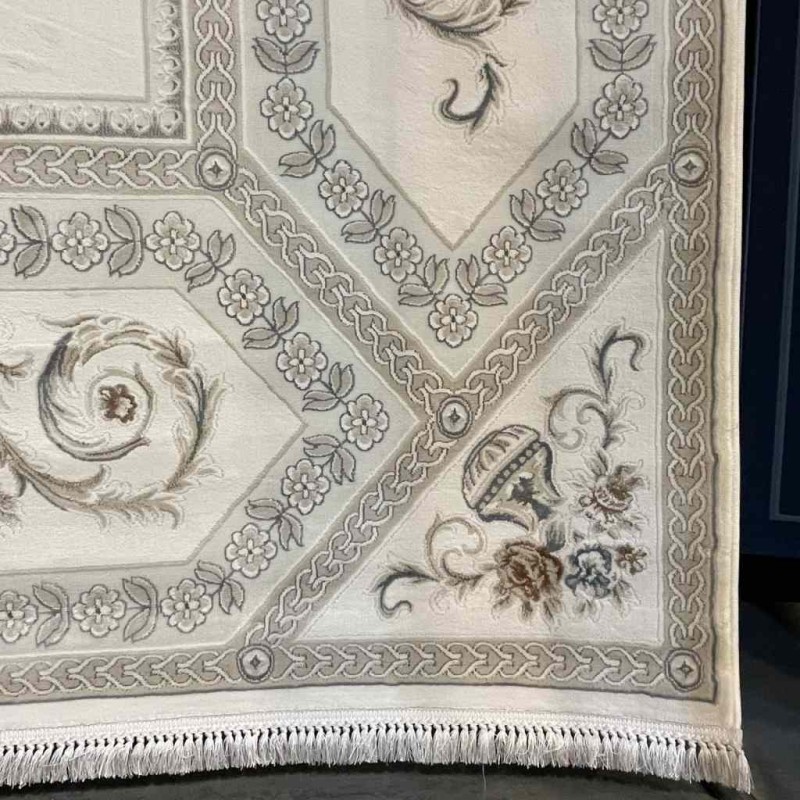 سجاد تركي ديفان 40970A كريم رضاصي مقاس 80*150