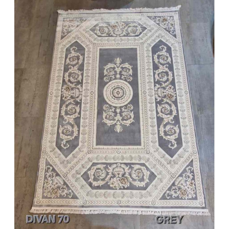 سجاد تركي ديفان 40970A رصاصي مقاس 400*600