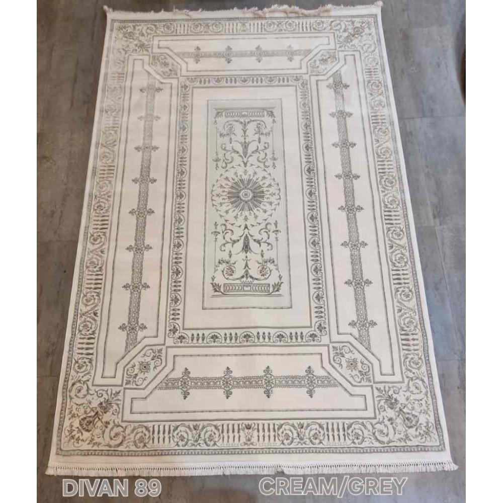 سجاد تركي ديفان 40989A كريم رصاصي مقاس 400*500 سجاد تركي ديفان 40989A كريم رصاصي مقاس 400*500