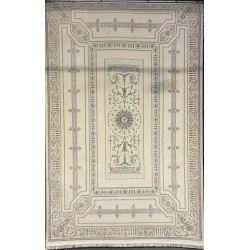 سجاد تركي ديفان 40989A كريم رصاصي مقاس 400*500