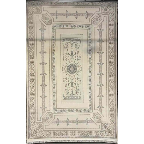 سجاد تركي ديفان 40989A كريم رصاصي مقاس 300*400