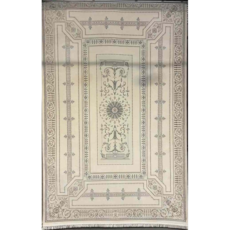 سجاد تركي ديفان 40989A كريم رصاصي مقاس 100*200