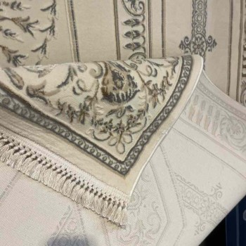 سجاد تركي ديفان 40989A كريم رصاصي مقاس 250*350