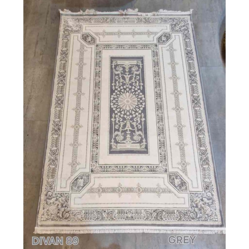 سجاد تركي ديفان 40989A رصاصي مقاس 80*150