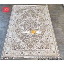 سجاد تركي بوهيمي دريم 900AB بني بيج دائري مقاس 150*150