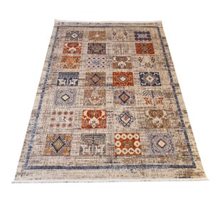 سجاد بوهيمي تركي امبيرا O307G بيج مولتي روز مقاس 300*400