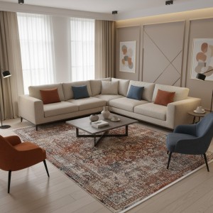 سجاد بوهيمي تركي امبيرا KO59A بيج مولتي مقاس 250*350