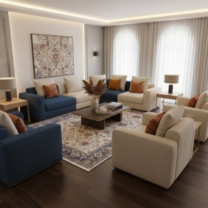 سجاد بوهيمي تركي امبيرا KO64A بيج مولتي مقاس 250*350