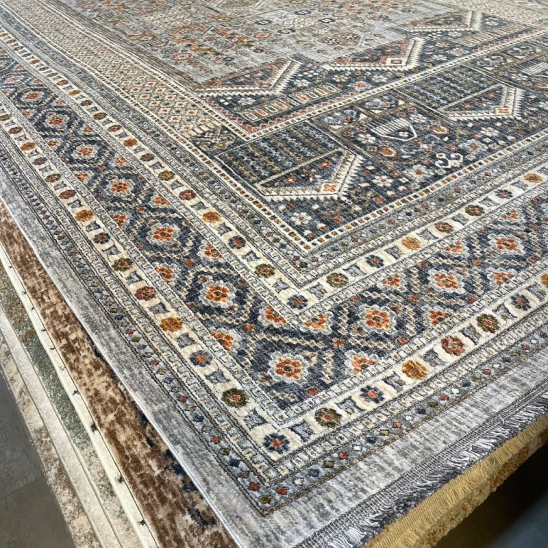 سجاد بوهيمي تركي امبيرا KO75A رصاصي فاتح مولتي مقاس 250*350 سجاد بوهيمي تركي امبيرا KO75A رصاصي فاتح مولتي مقاس 250*350