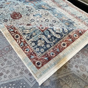 سجاد بوهيمي تركي امبيرا KP81B كريم سماوي غامق مقاس 150*220