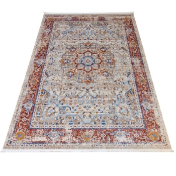 سجاد بوهيمي تركي امبيرا KP82C كريم احمر مقاس 200*300