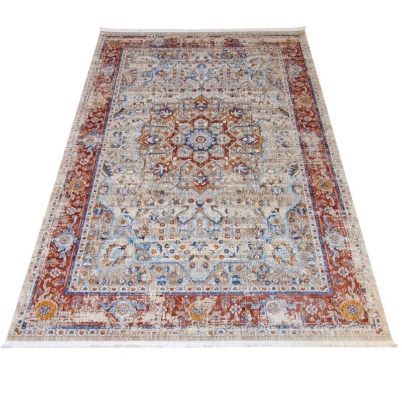 سجاد بوهيمي تركي امبيرا KP82C كريم احمر مقاس 200*300