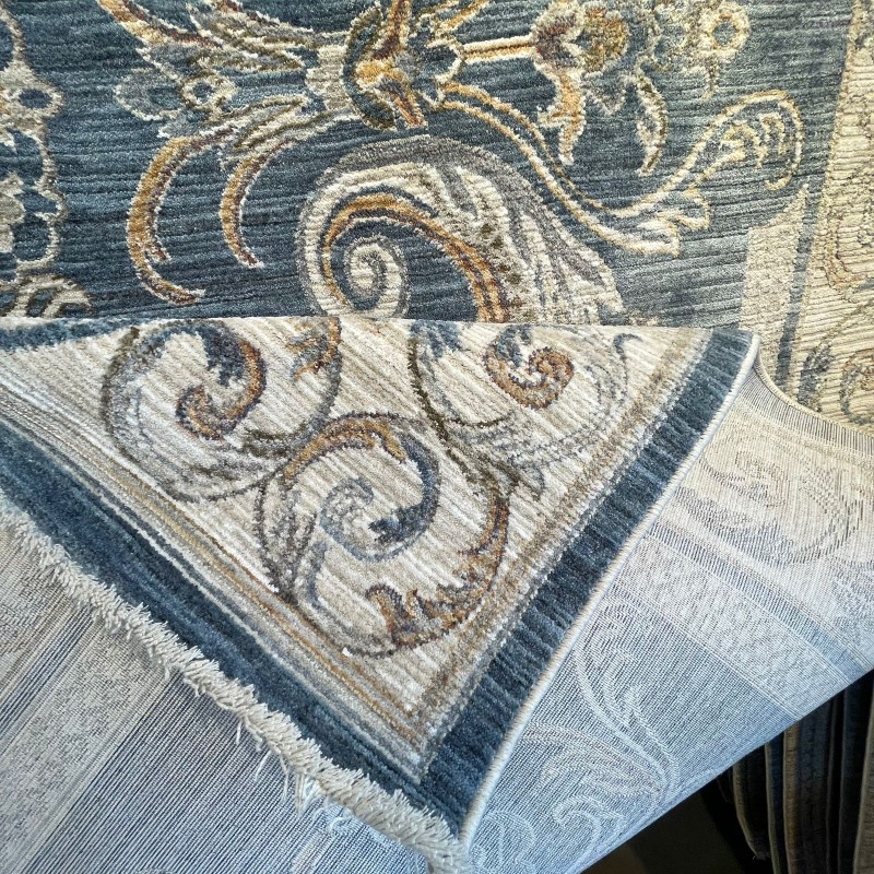 سجاد بوهيمي تركي فالنسيا 41664A سماوي مقاس 50*80