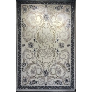 سجاد تركي جود نقش فرنسي 42001A كريم دائري مقاس  200*200