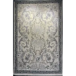 سجاد تركي جود نقش فرنسي 42001A رصاصي فاتح دائري مقاس 150*150