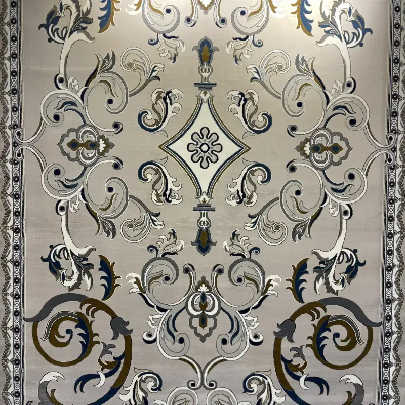 سجاد تركي جود نقش فرنسي 39207A رصاصي فاتح مقاس  400*600