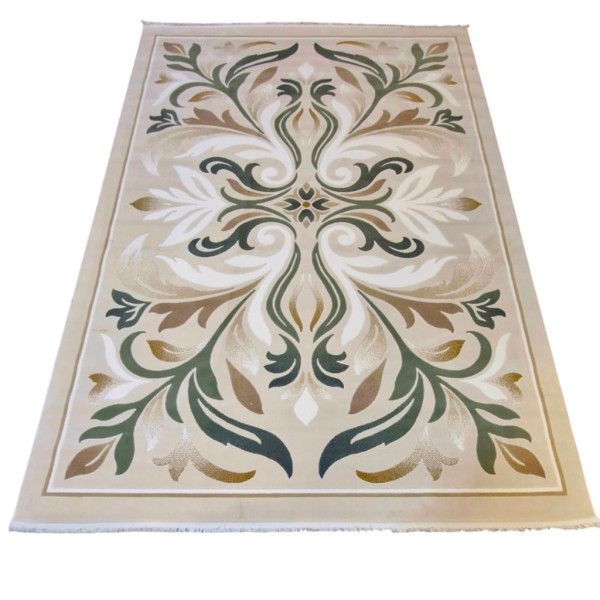 سجاد المصممين لارا تركي 42762A كريم اخضر مقاس 250*350