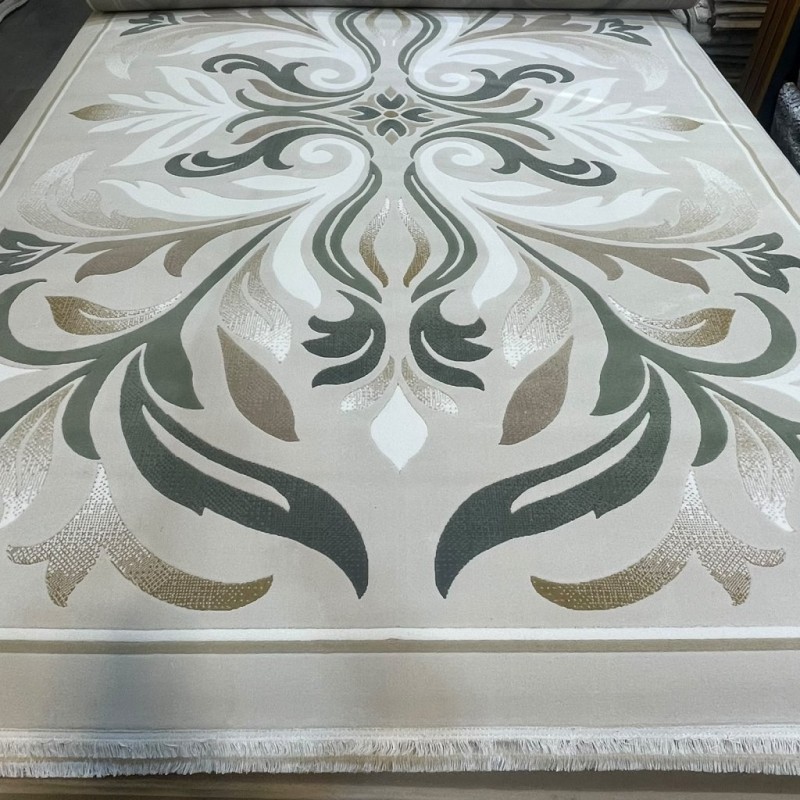 سجاد المصممين لارا تركي 42762A كريم اخضر مقاس 250*350 سجاد المصممين لارا تركي 42762A كريم اخضر مقاس 250*350