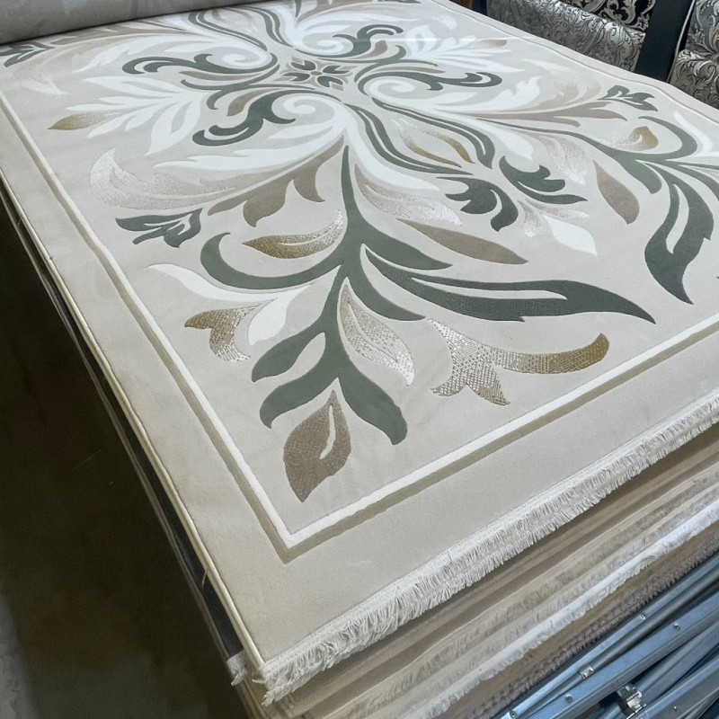 سجاد المصممين لارا تركي 42762A كريم اخضر مقاس 250*350 سجاد المصممين لارا تركي 42762A كريم اخضر مقاس 250*350