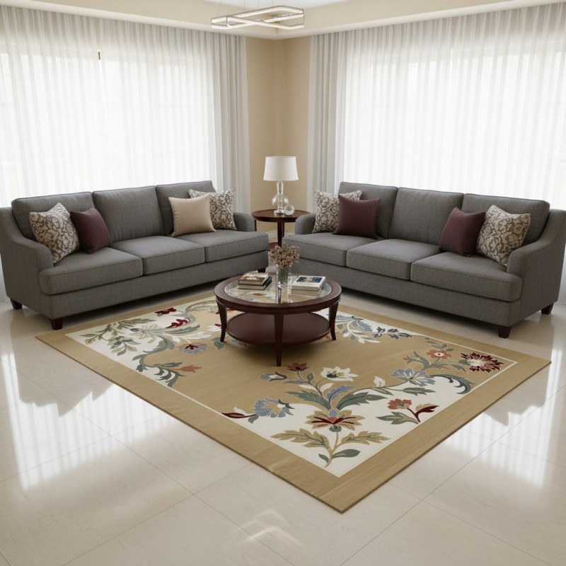 سجاد المصممين مايسترو تركي OL424A بيج غامق مقاس 50*80