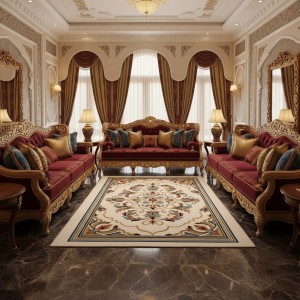 سجاد المصممين مايسترو تركي OL427A ابيض مقاس 400*500