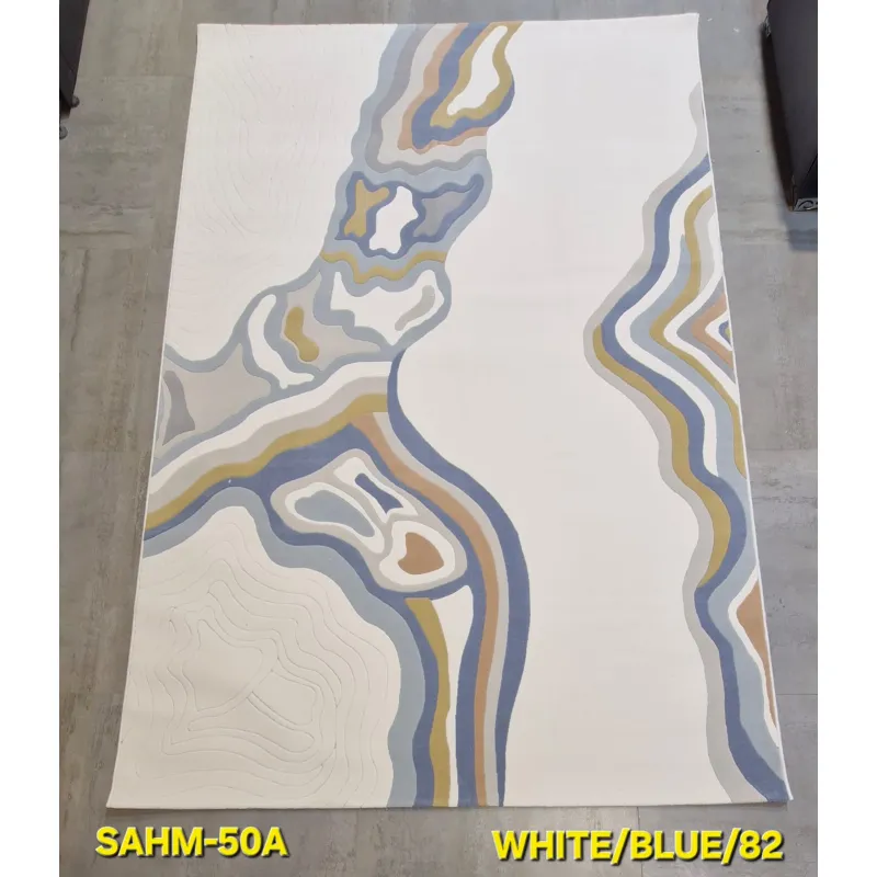 سجاد تركي سهم F0750A ابيض سماوي مقاس 400*600