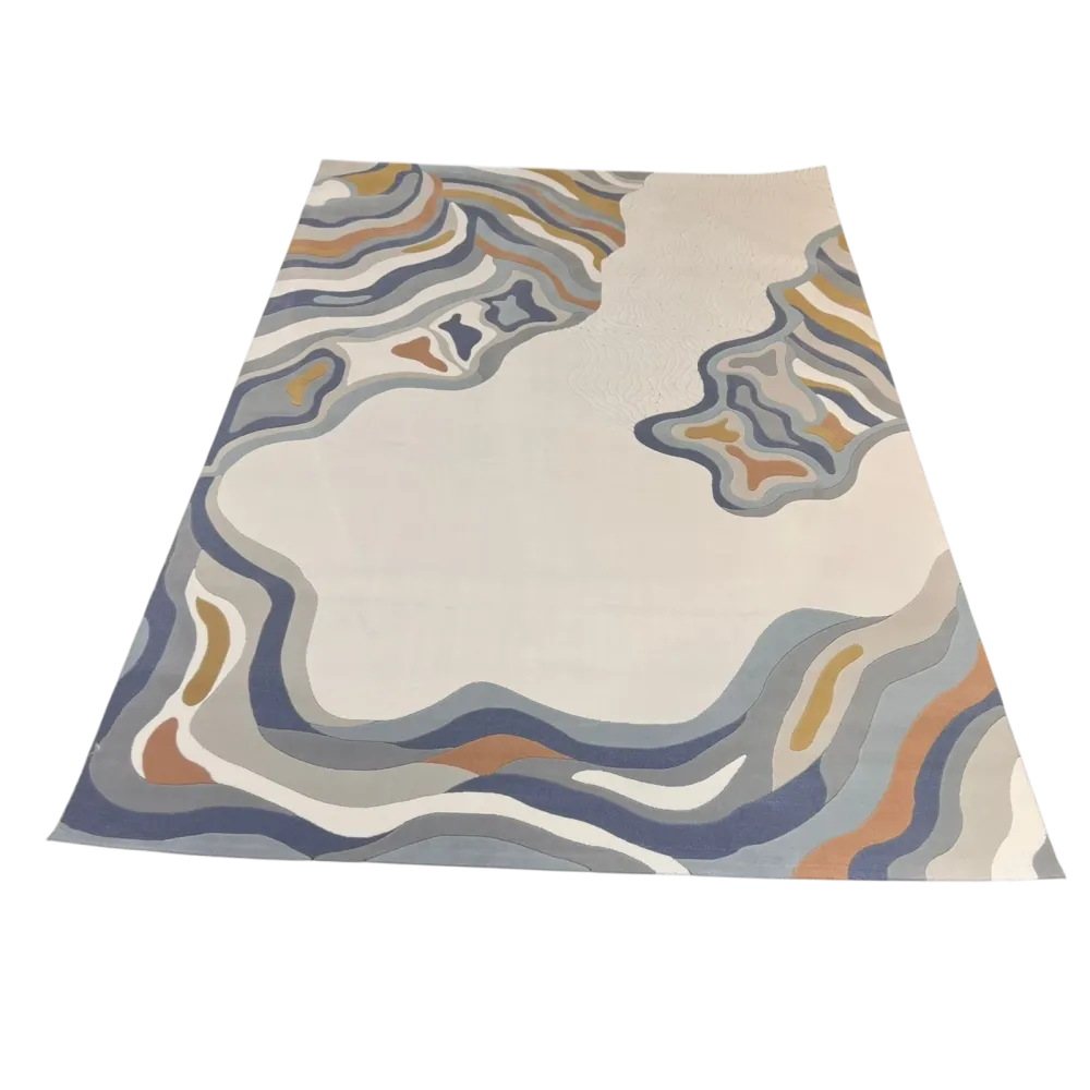 سجاد تركي سهم 0C992A ابيض سماوي مقاس 150*230