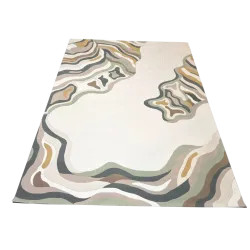 سجاد تركي سهم 0C992A ابيض رصاصي مقاس 100*200