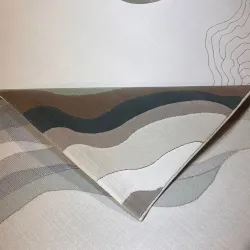 سجاد تركي سهم 0C992A ابيض رصاصي مقاس 100*200