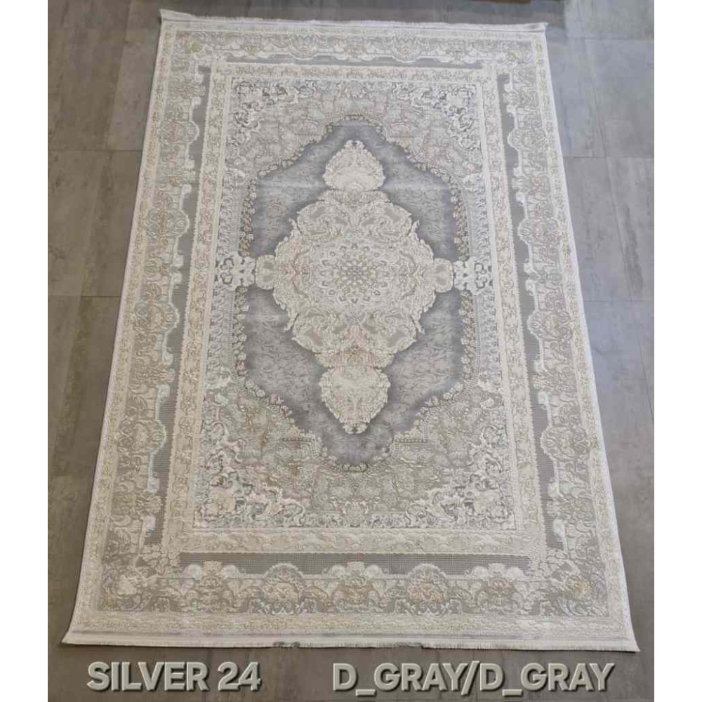 سجاد تركي سيلفر 24 رصاصي غامق مقاس 400*600