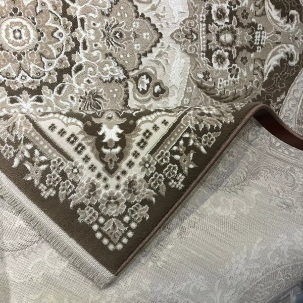سجاد فيرونا تركي كلاسيك N485A بني دائري مقاس 150*150