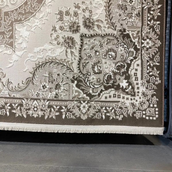 سجاد فيرونا تركي كلاسيك N485A بني دائري مقاس 150*150