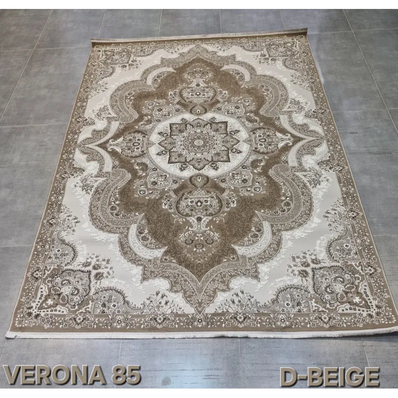 سجاد فيرونا تركي كلاسيك N485A بيج غامق مقاس 400*600