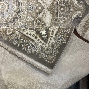 سجاد فيرونا تركي كلاسيك N485A رصاصي غامق دائري مقاس 150*150