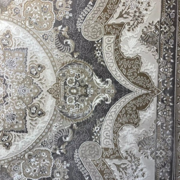 سجاد فيرونا تركي كلاسيك N485A رصاصي غامق دائري مقاس 150*150