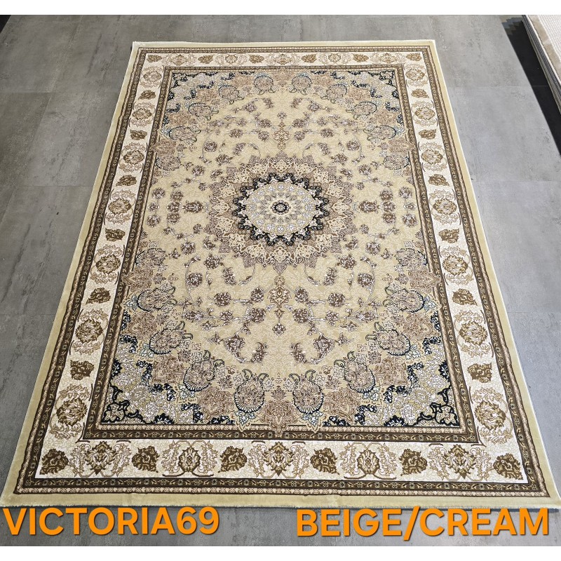 سجاد تركي فكتوريا F269A بيج مقاس 200*300