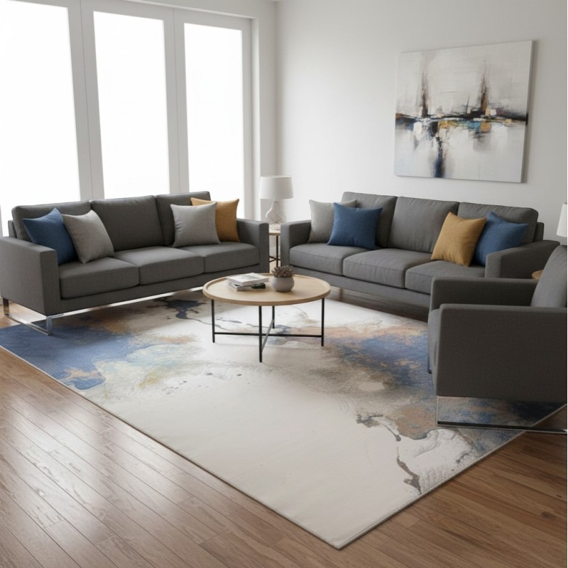 سجاد الفن تركي D0651A سماوي مقاس 150*220